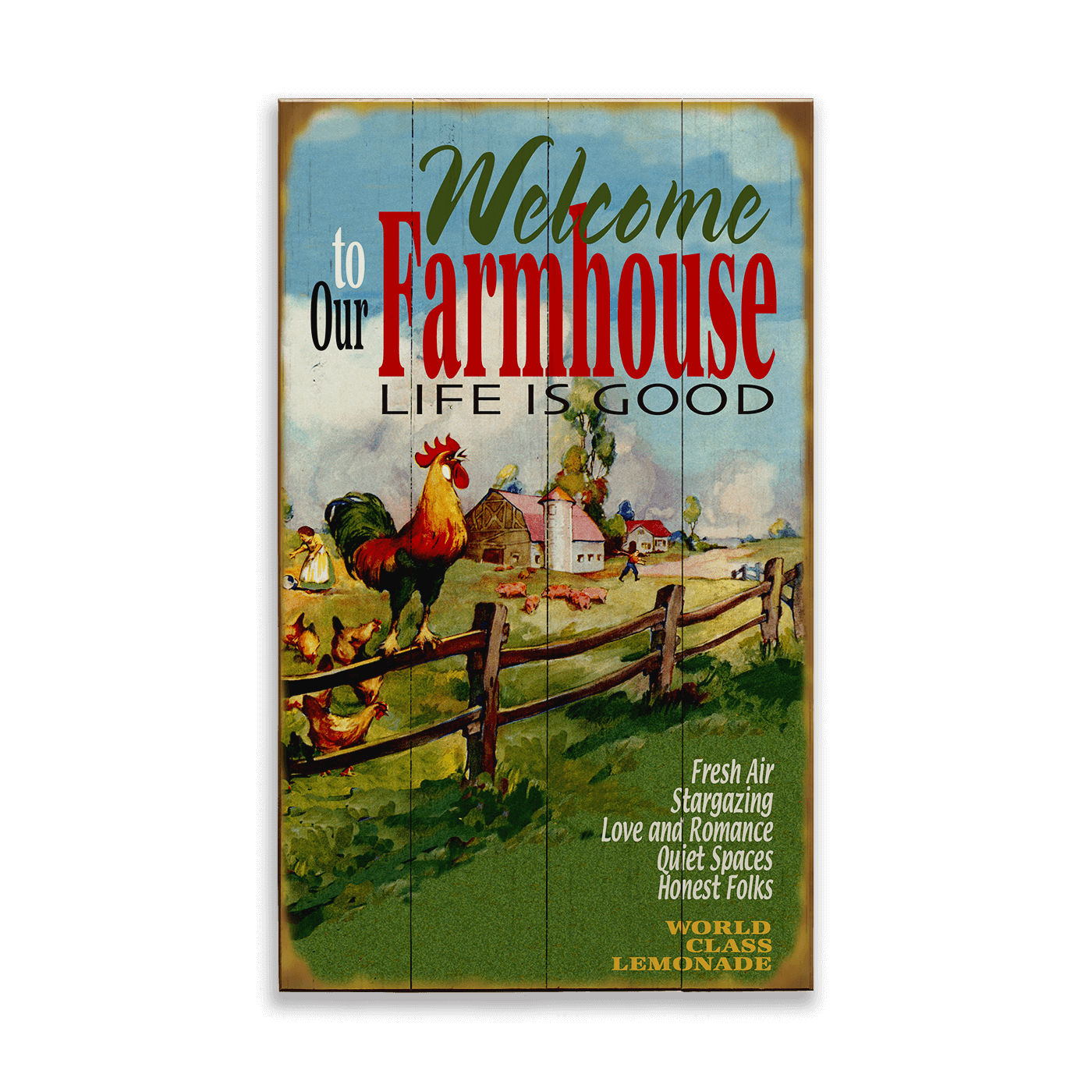 Welcome to our Farmhouse: Generic - Wood & Metal Wall Art