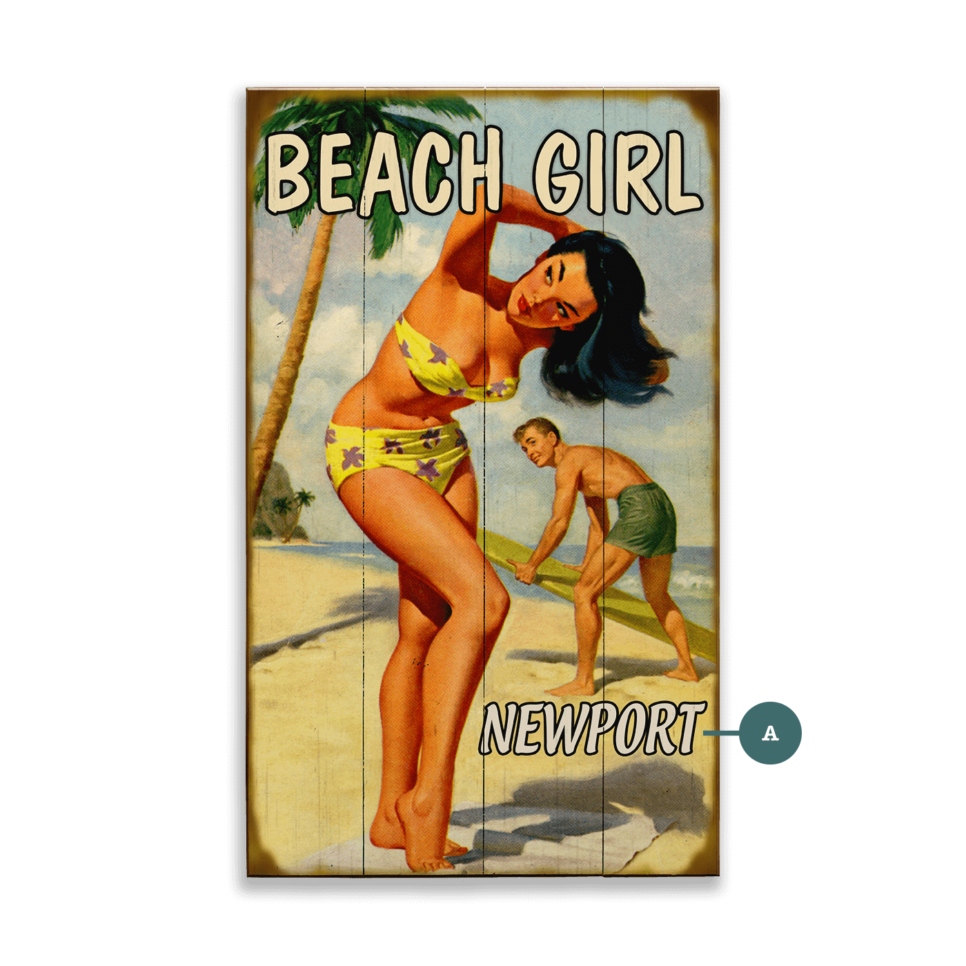 Beach Girl - Wood & Metal Wall Art
