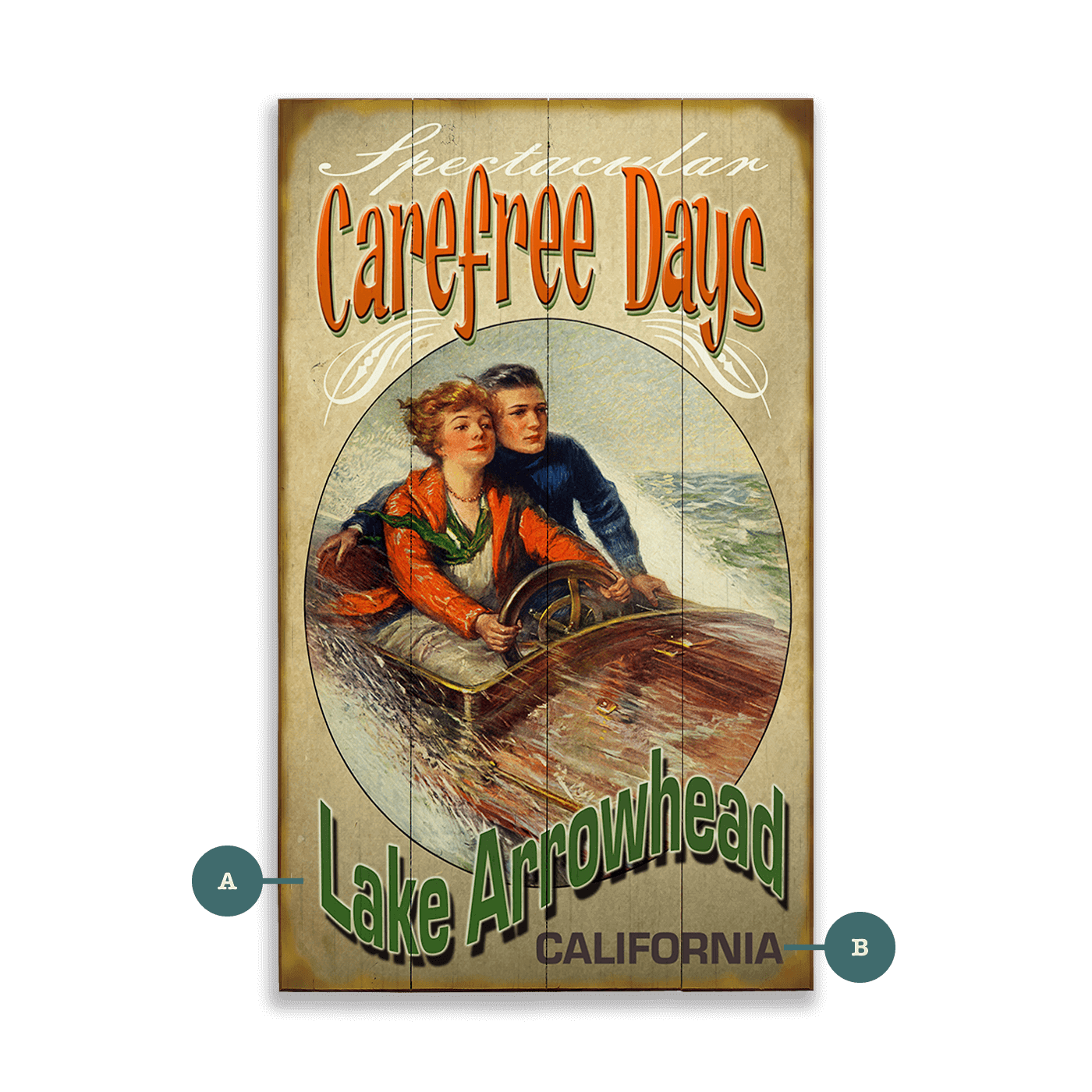 Carefree Days - Wood & Metal Wall Art