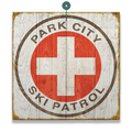 Vintage Ski Patrol Sign - Wood & Metal Wall Art