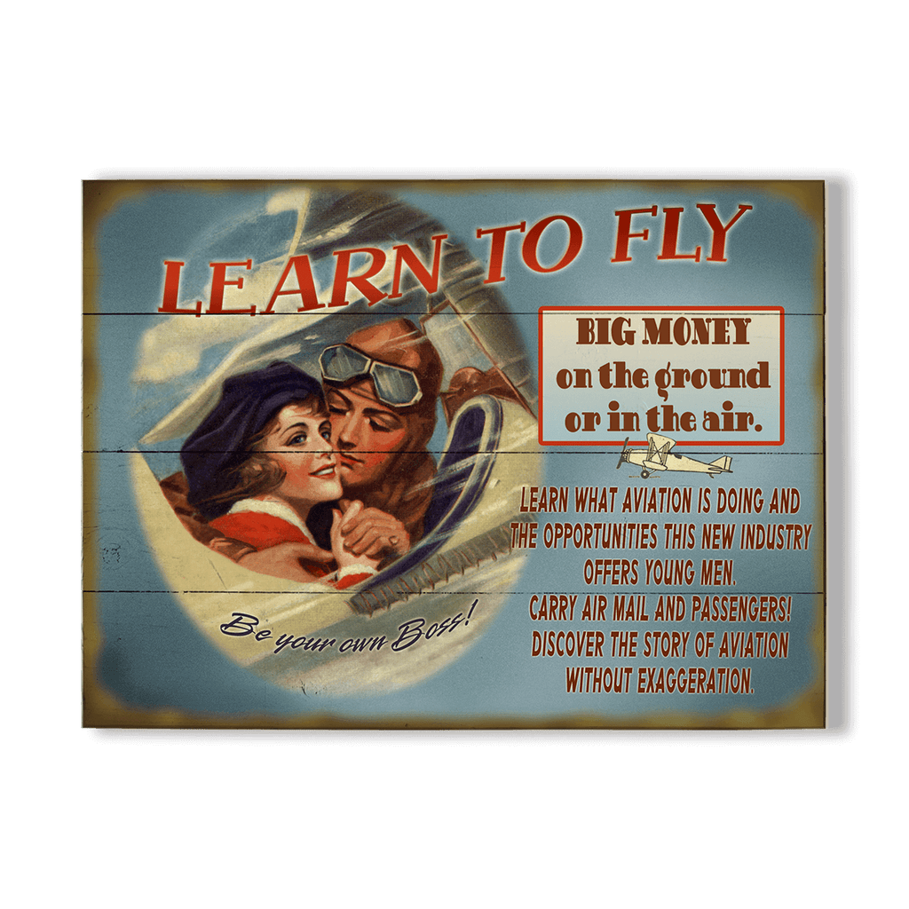 Learn to Fly: Generic - Wood & Metal Wall Art