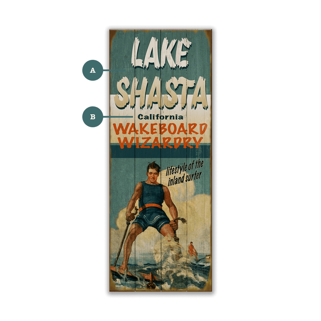 Wakeboard Wizardry - Wood & Metal Wall Art