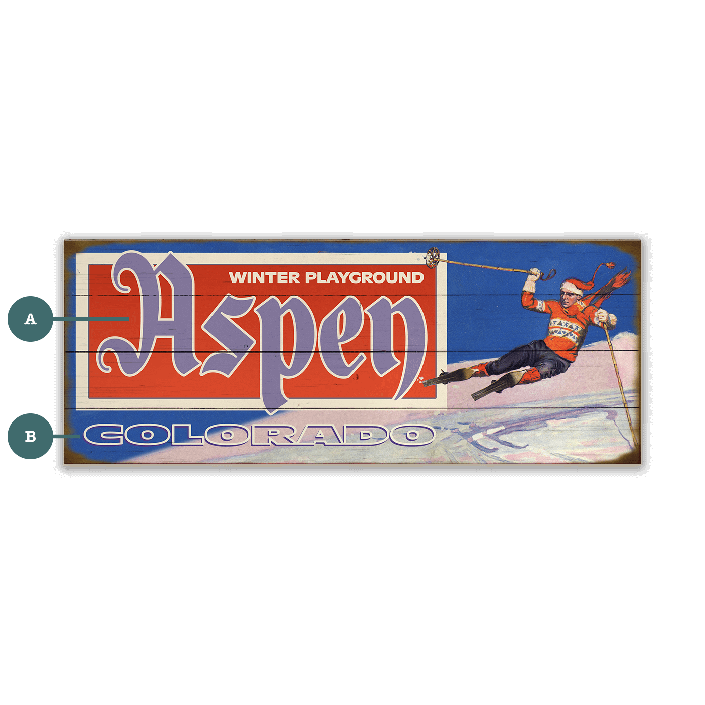 Winter Playground - Wood & Metal Wall Art