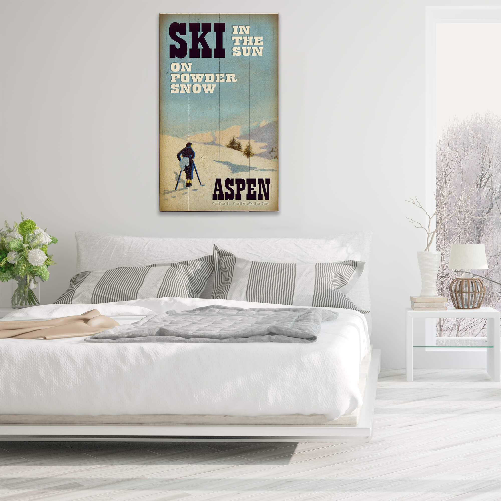 Ski in the Sun - Wood & Metal Wall Art