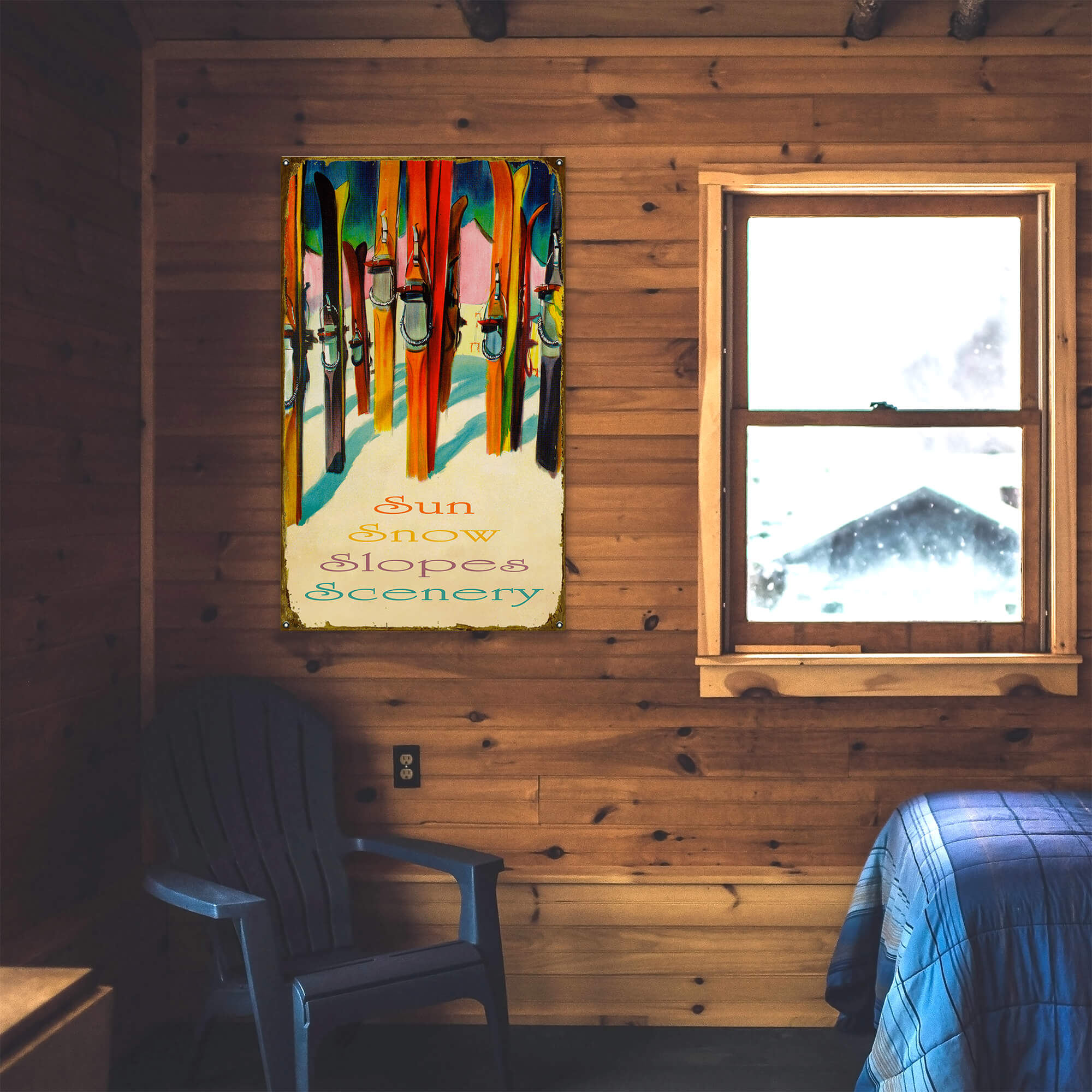 Sun, Snow, Slopes: Generic - Wood & Metal Wall Art