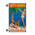 Happy Holidays Blonde - Wood & Metal Wall Art