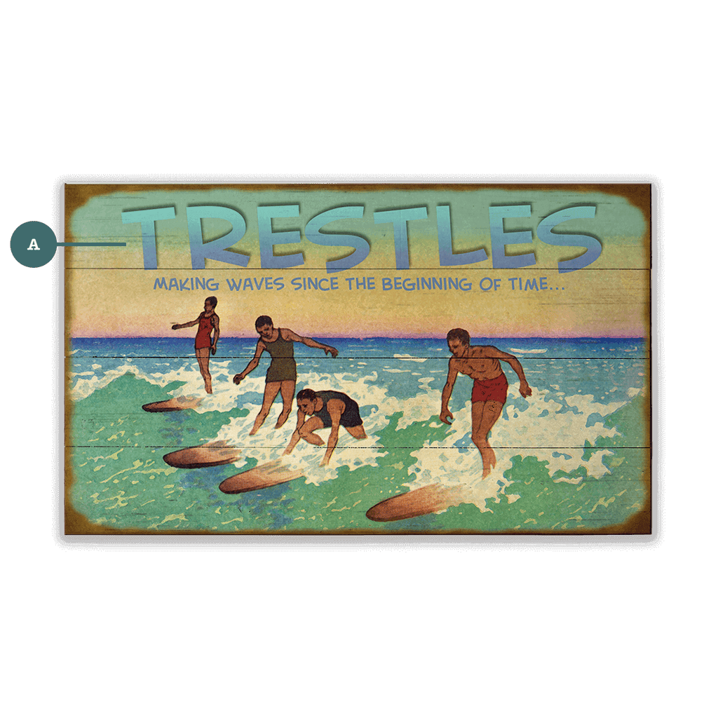 Riding the Waves: Surf Edition - Wood & Metal Wall Art