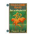Flamingo Paradise - Wood & Metal Wall Art