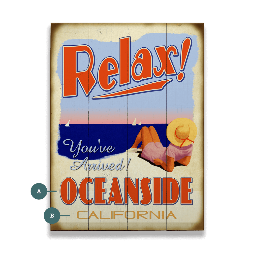 You've Arrived: Beach - Wood & Metal Wall Art