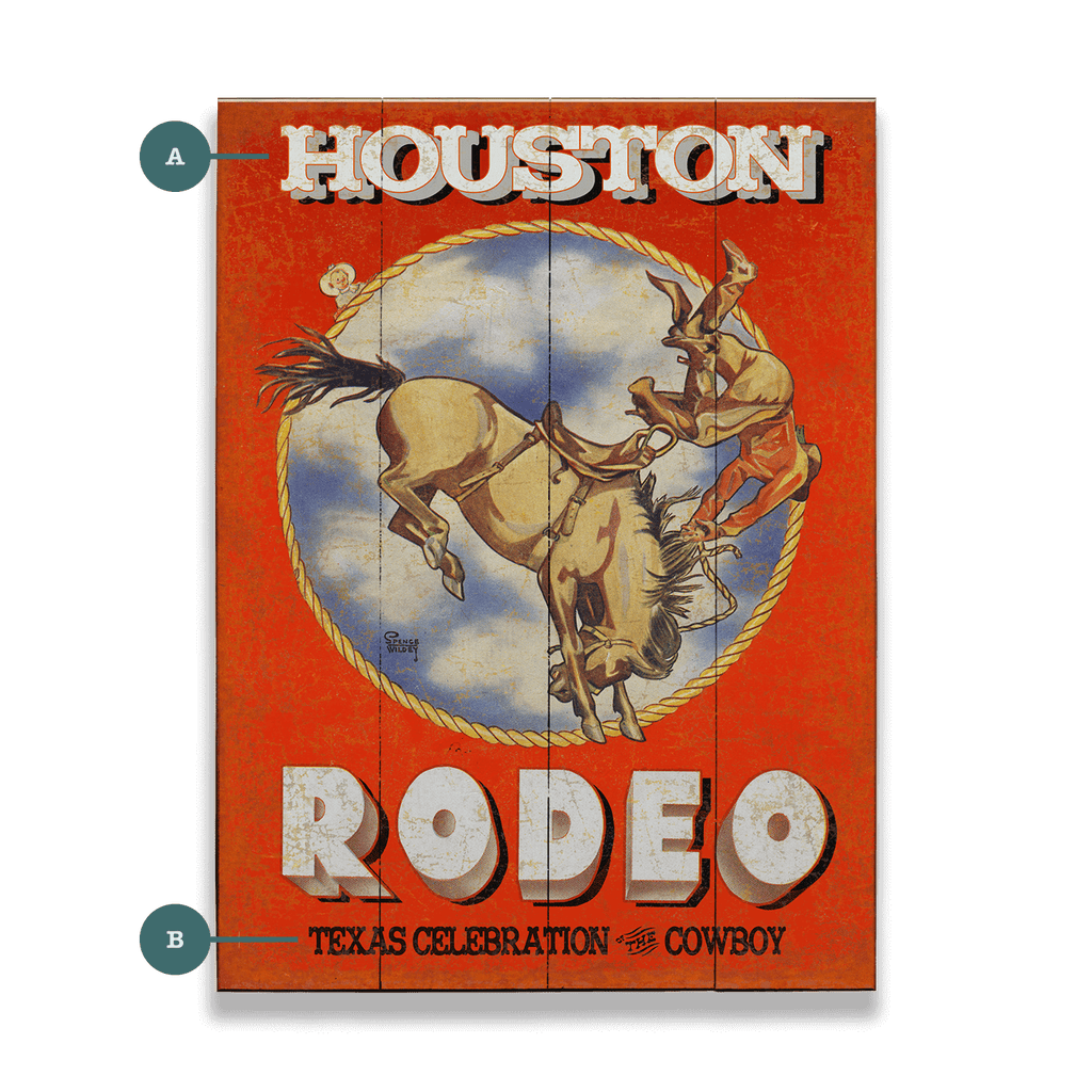 Rodeo: Celebration of the Cowboy - Wood & Metal Wall Art