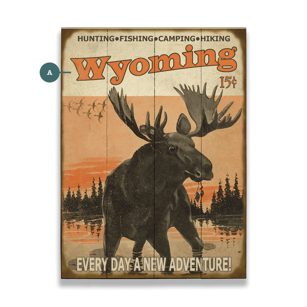 Every Day New Adventure Moose - Wood & Metal Wall Art