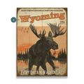 Every Day New Adventure Moose - Wood & Metal Wall Art
