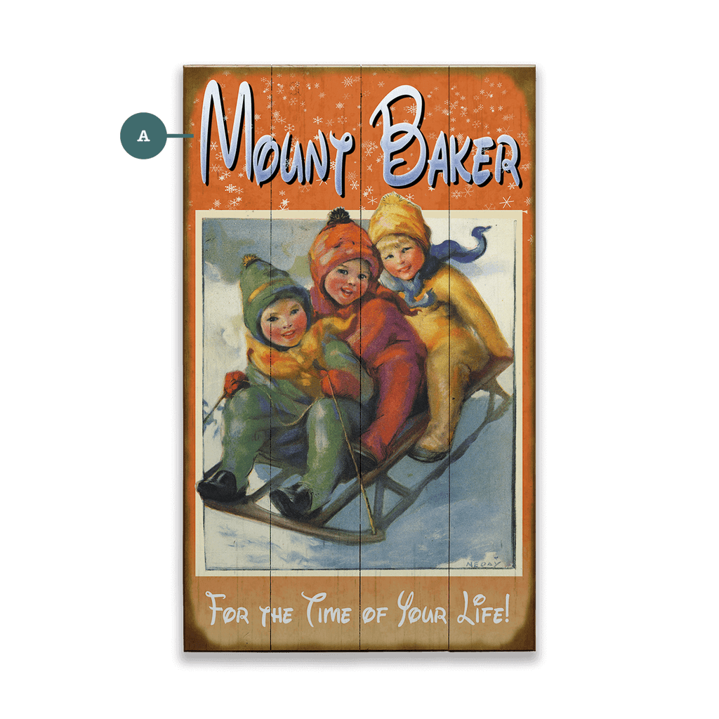 Sledding Trio Time of Your Life - Wood & Metal Wall Art