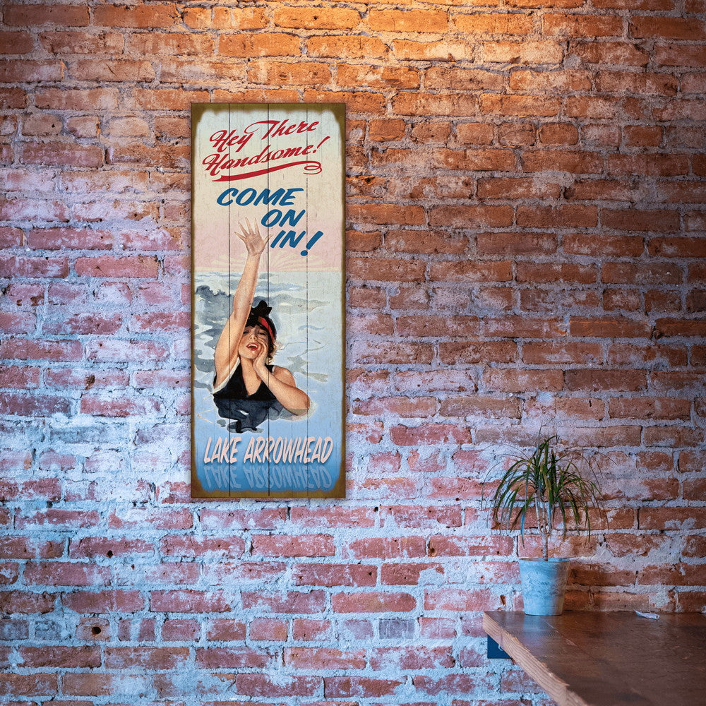 Hey There Handsome - Wood & Metal Wall Art