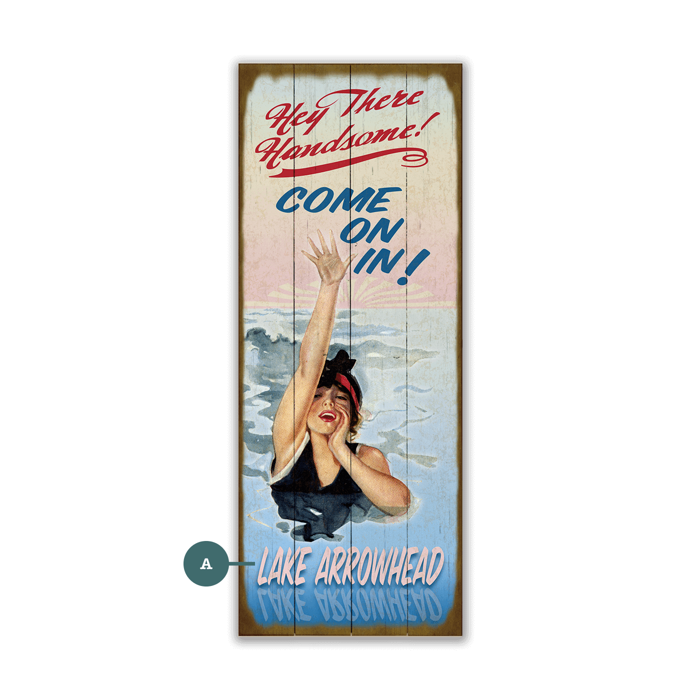 Hey There Handsome - Wood & Metal Wall Art