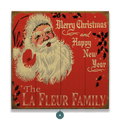 Matchbook Style Santa - Wood & Metal Wall Art