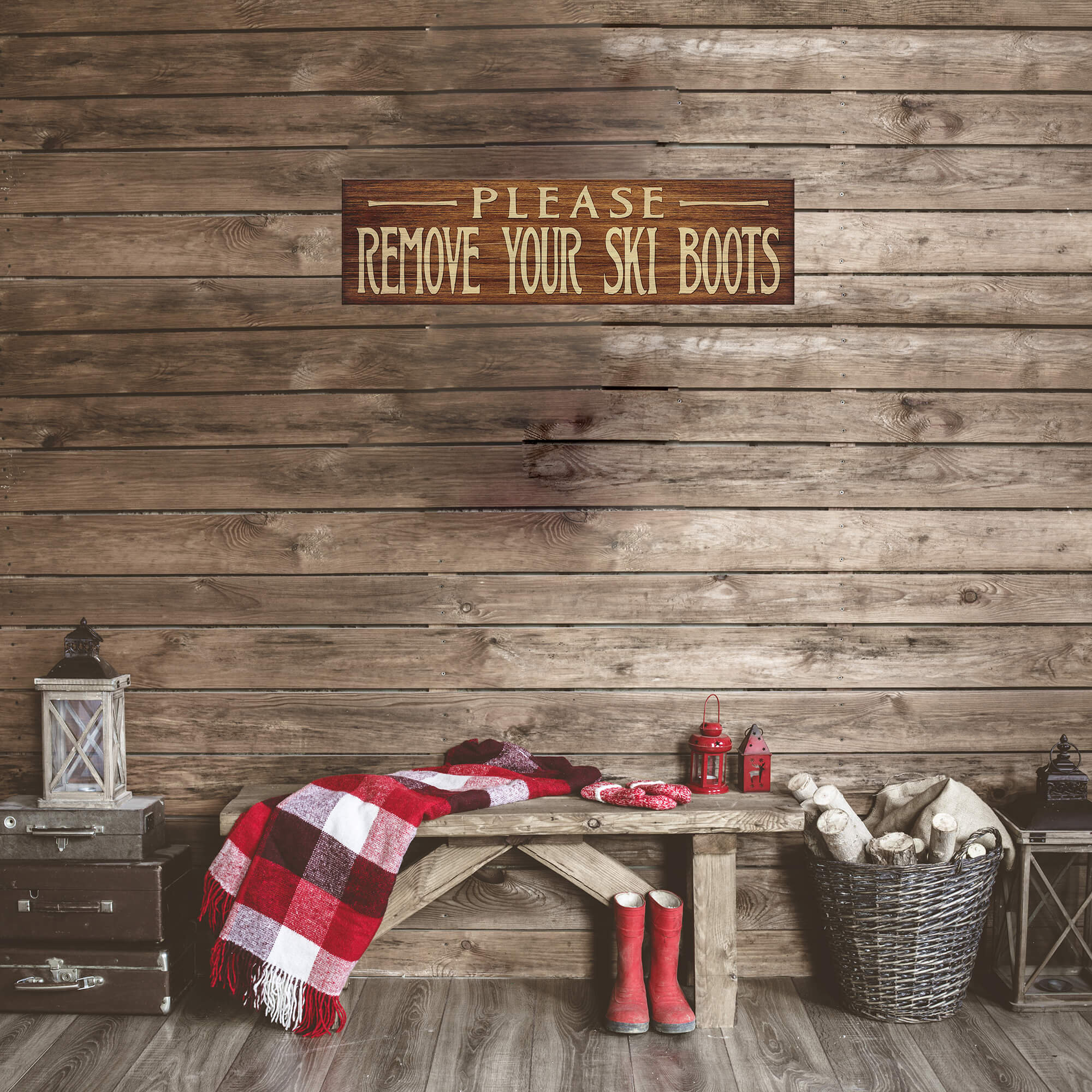 Please Remove Boots: Generic - Wood & Metal Wall Art