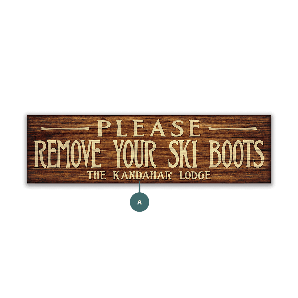 Please Remove Boots: Personalized - Wood & Metal Wall Art