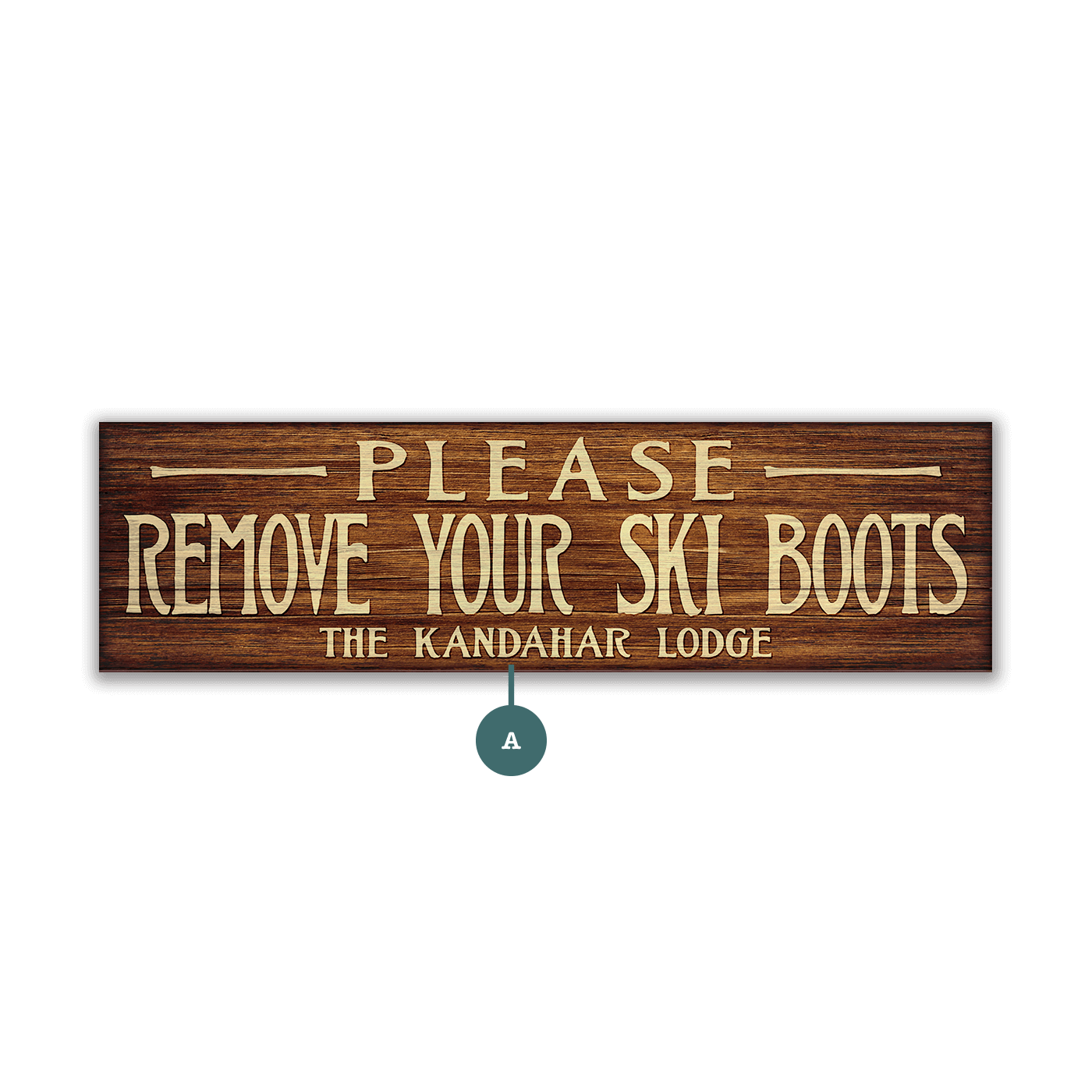 Please Remove Boots: Personalized - Wood & Metal Wall Art