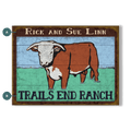 Steer Ranch - Wood & Metal Wall Art