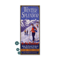 Winter Splendor Rockies with Skiers - Wood & Metal Wall Art