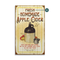 Homemade Apple Cider - Wood & Metal Wall Art