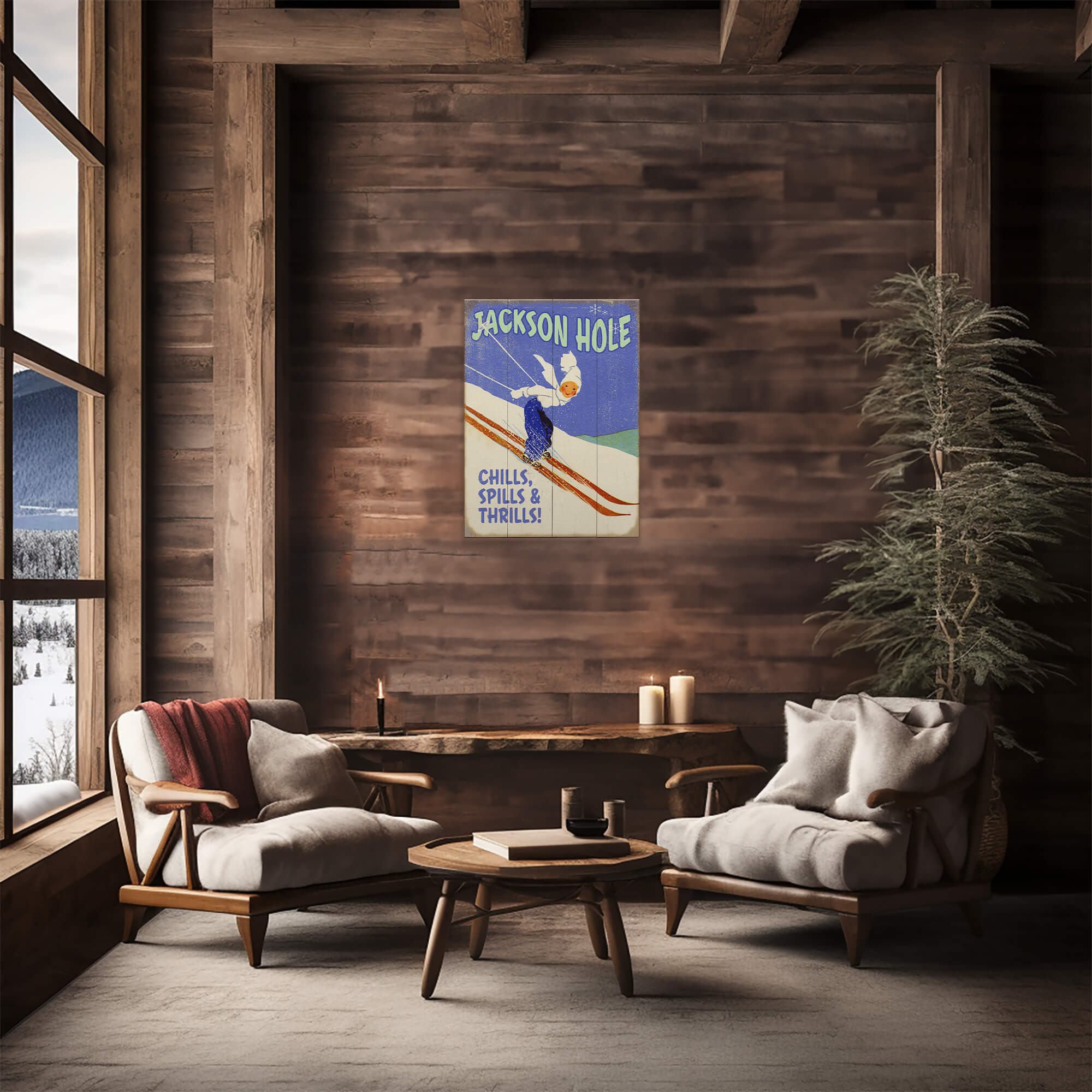 Chills Spills & Thrills - Wood & Metal Wall Art