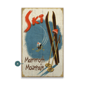 Snow Sticks on the Slope - Wood & Metal Wall Art