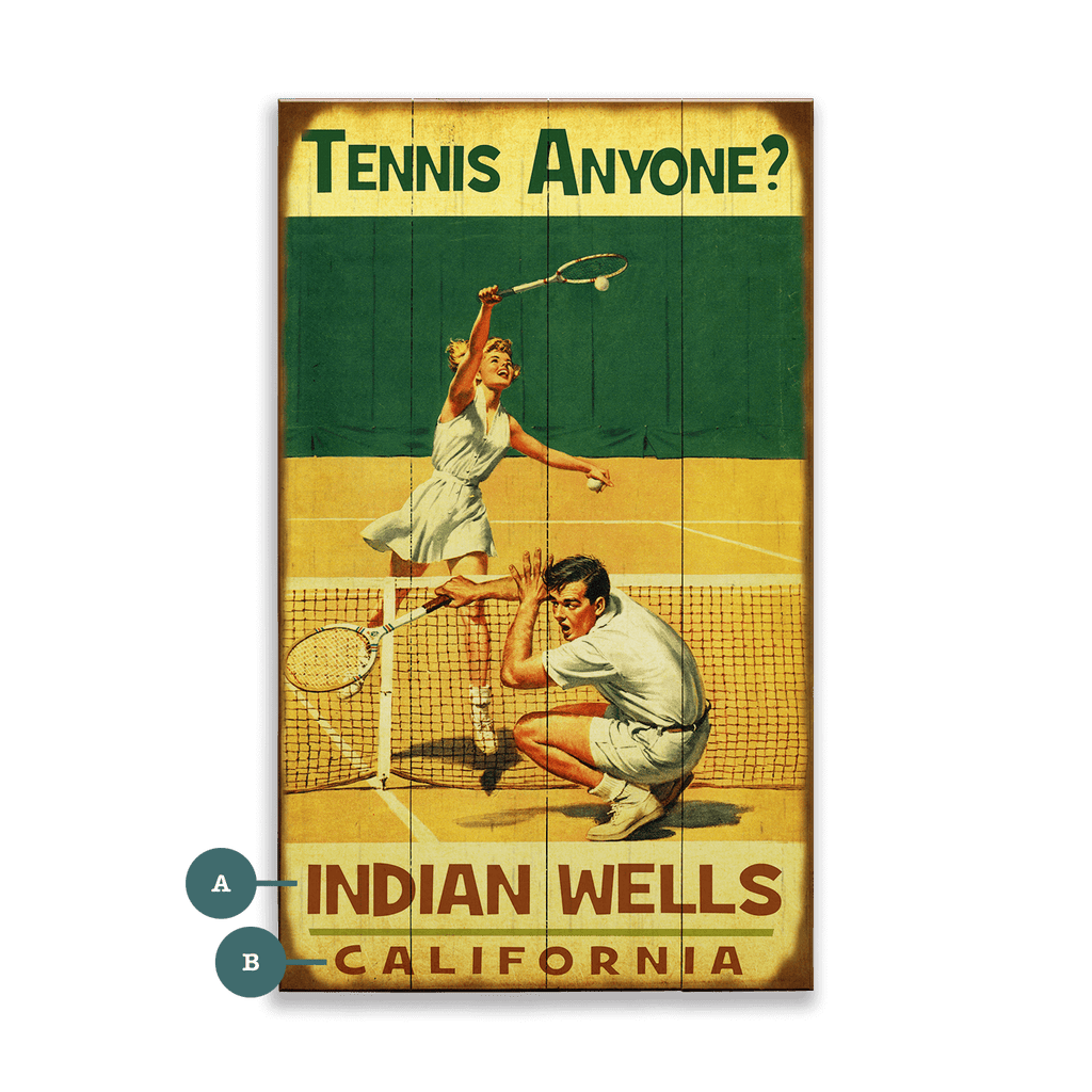 Tennis Anyone? - Wood & Metal Wall Art