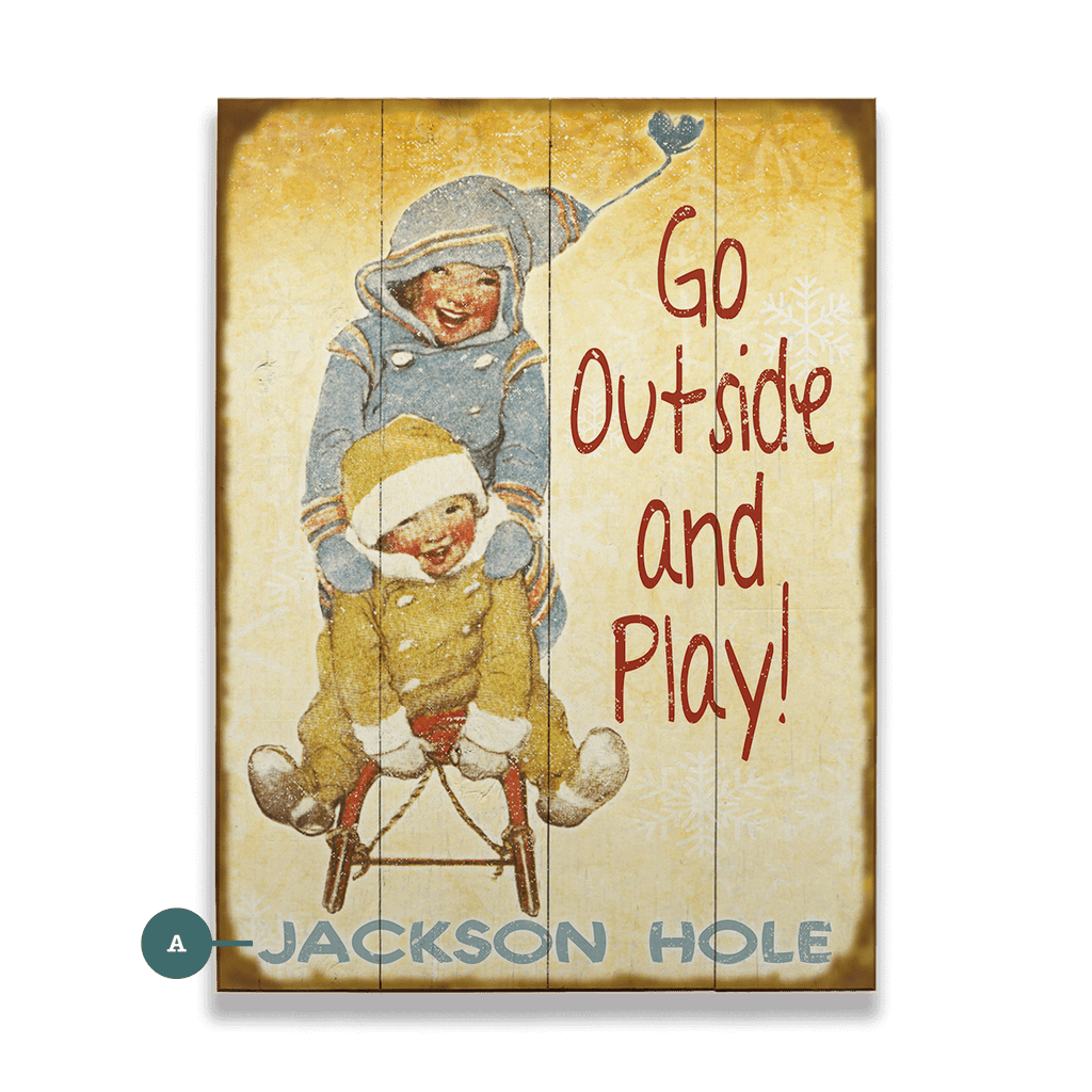 Go Outside and Play! - Wood & Metal Wall Art