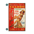 Pin-Up Cowgirl Saloon - Wood & Metal Wall Art