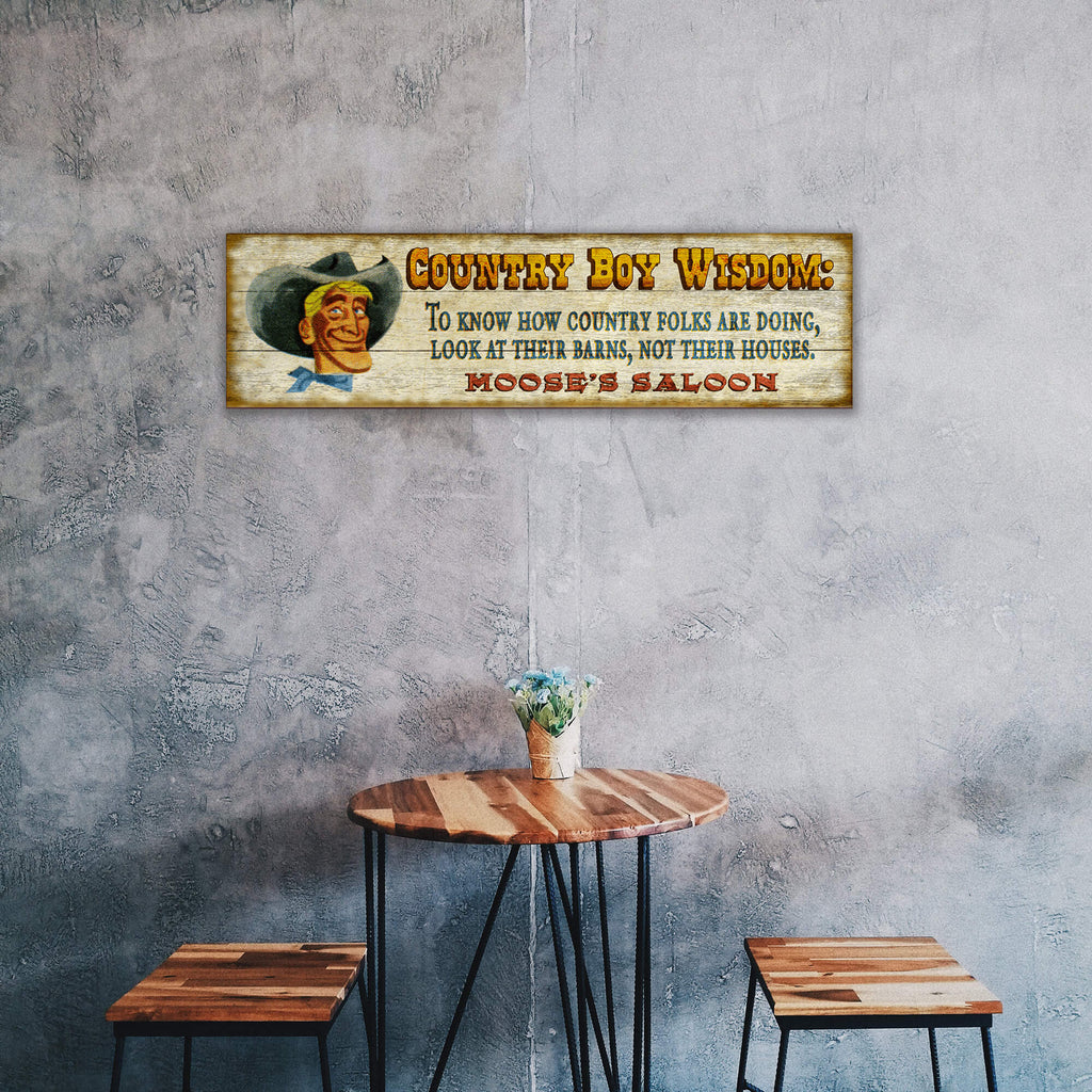 Country Boy Wisdom - Wood & Metal Wall Art