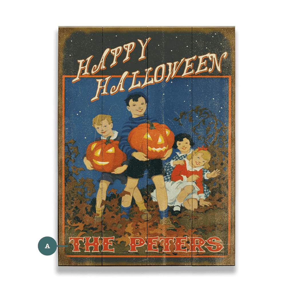 Happy Halloween, Pumpkin Parade - Wood & Metal Wall Art