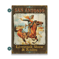 Roping Cowgirl - Wood & Metal Wall Art
