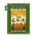 Cowboy Diner - Wood & Metal Wall Art