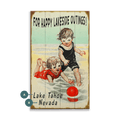 Happy Lakeside Outings - Wood & Metal Wall Art