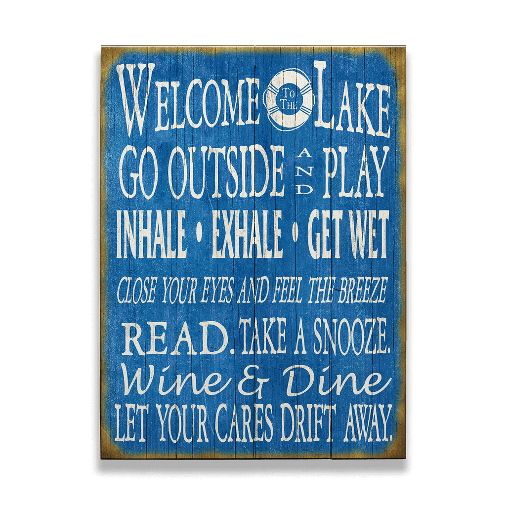 Welcome to the Lake: Generic - Wood & Metal Wall Art