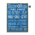 Welcome to the Lake House: Personalized - Wood & Metal Wall Art