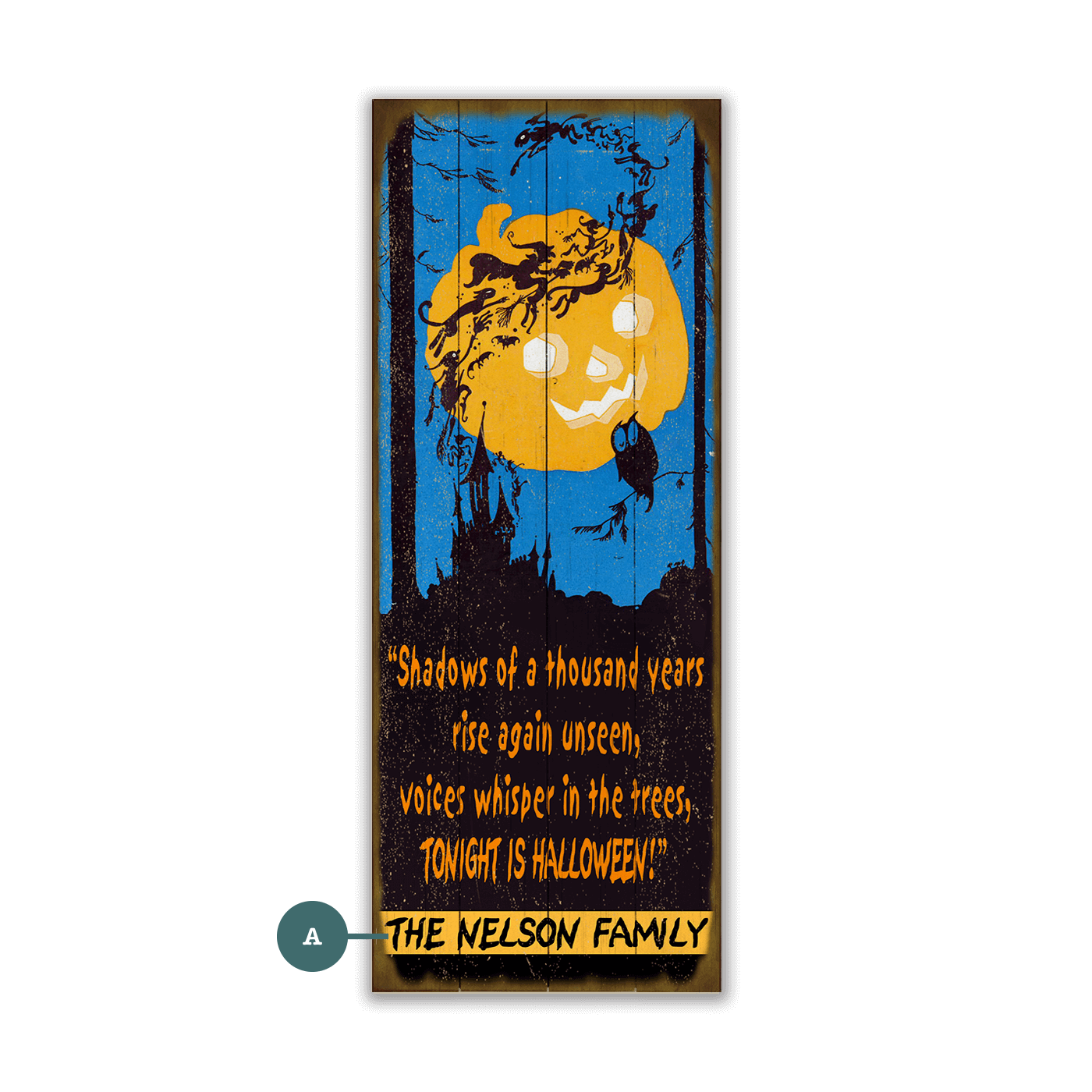 Pumpkin Moon - Wood & Metal Wall Art
