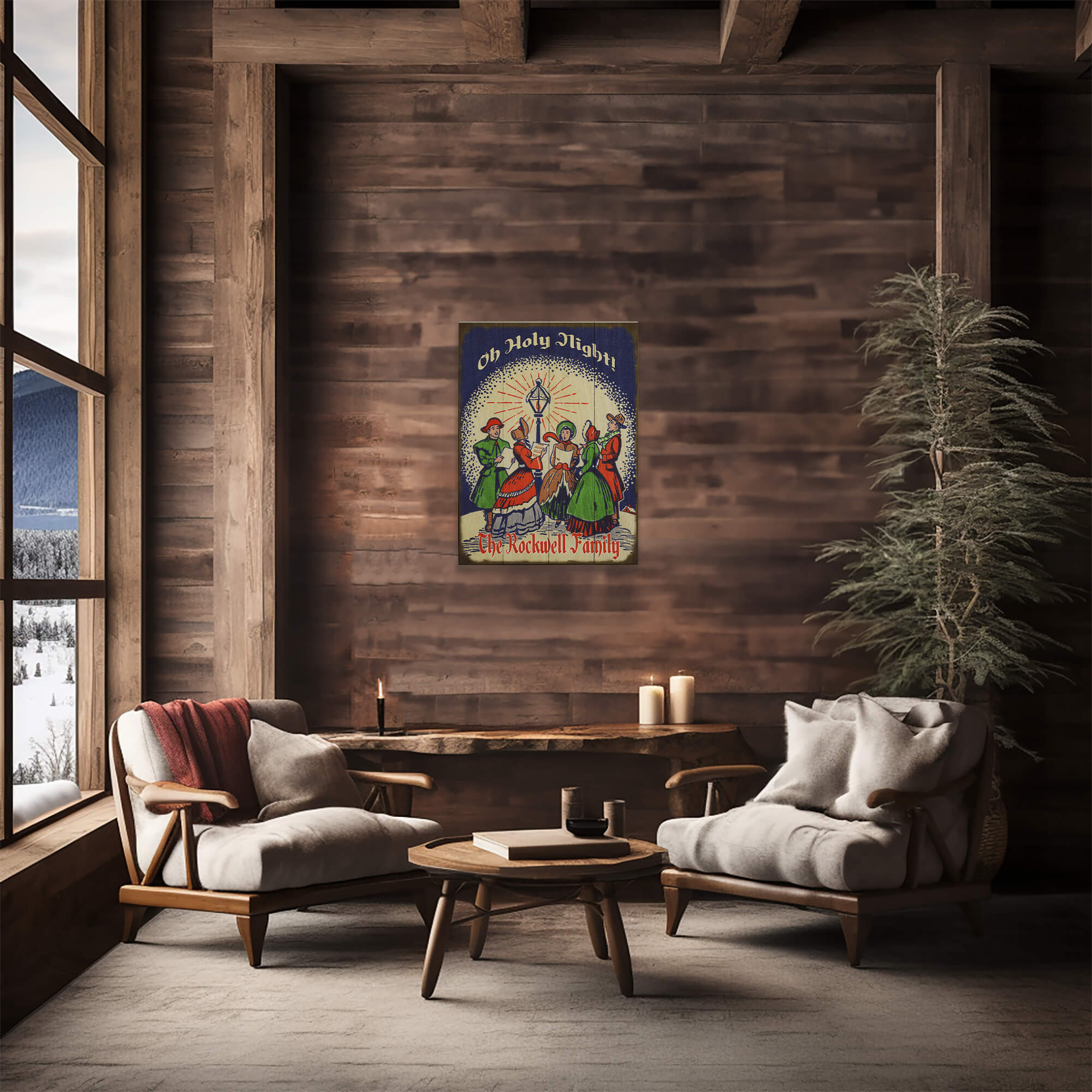 Oh Holy Night Carolers - Wood & Metal Wall Art