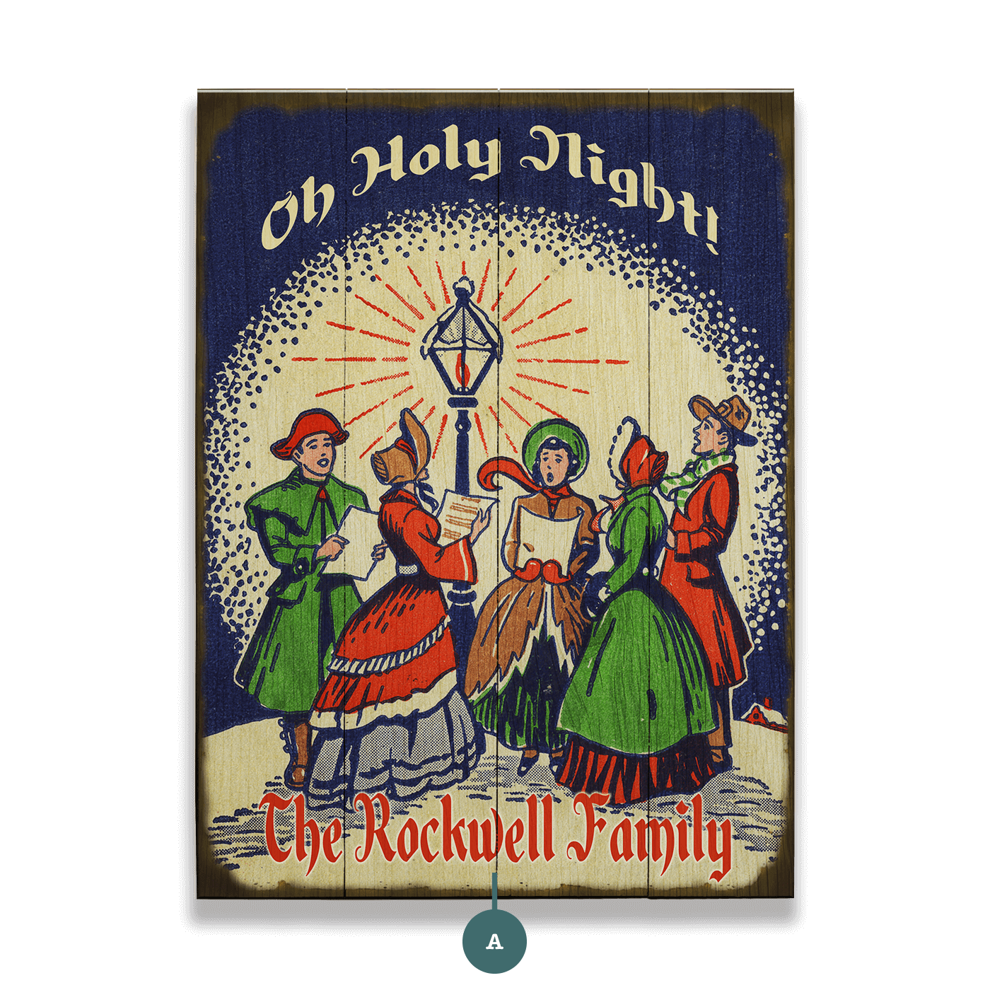 Oh Holy Night Carolers - Wood & Metal Wall Art