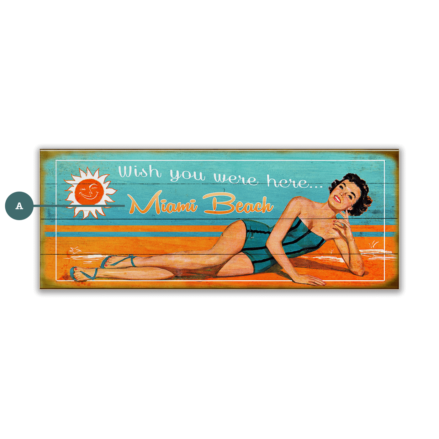 Wish You Were Here - Wood & Metal Wall Art