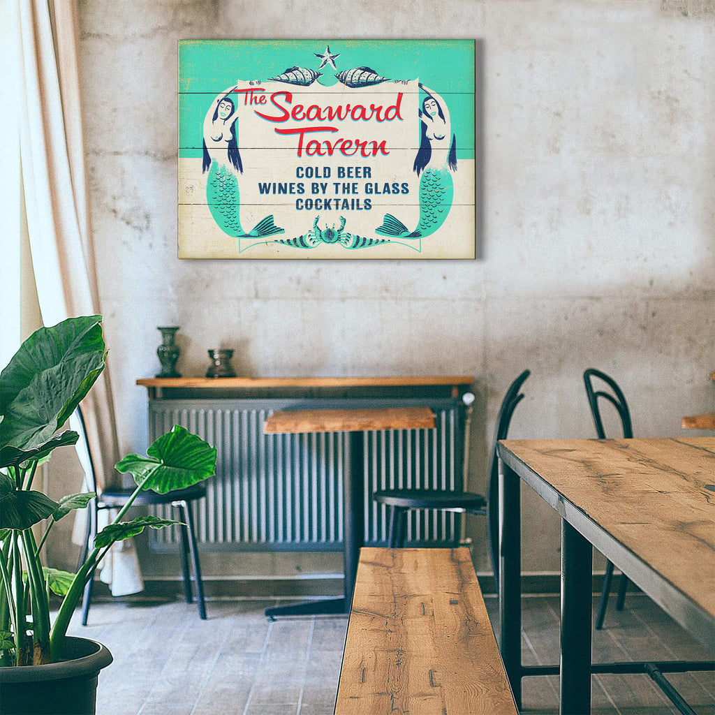Mermaid Tavern - Wood & Metal Wall Art