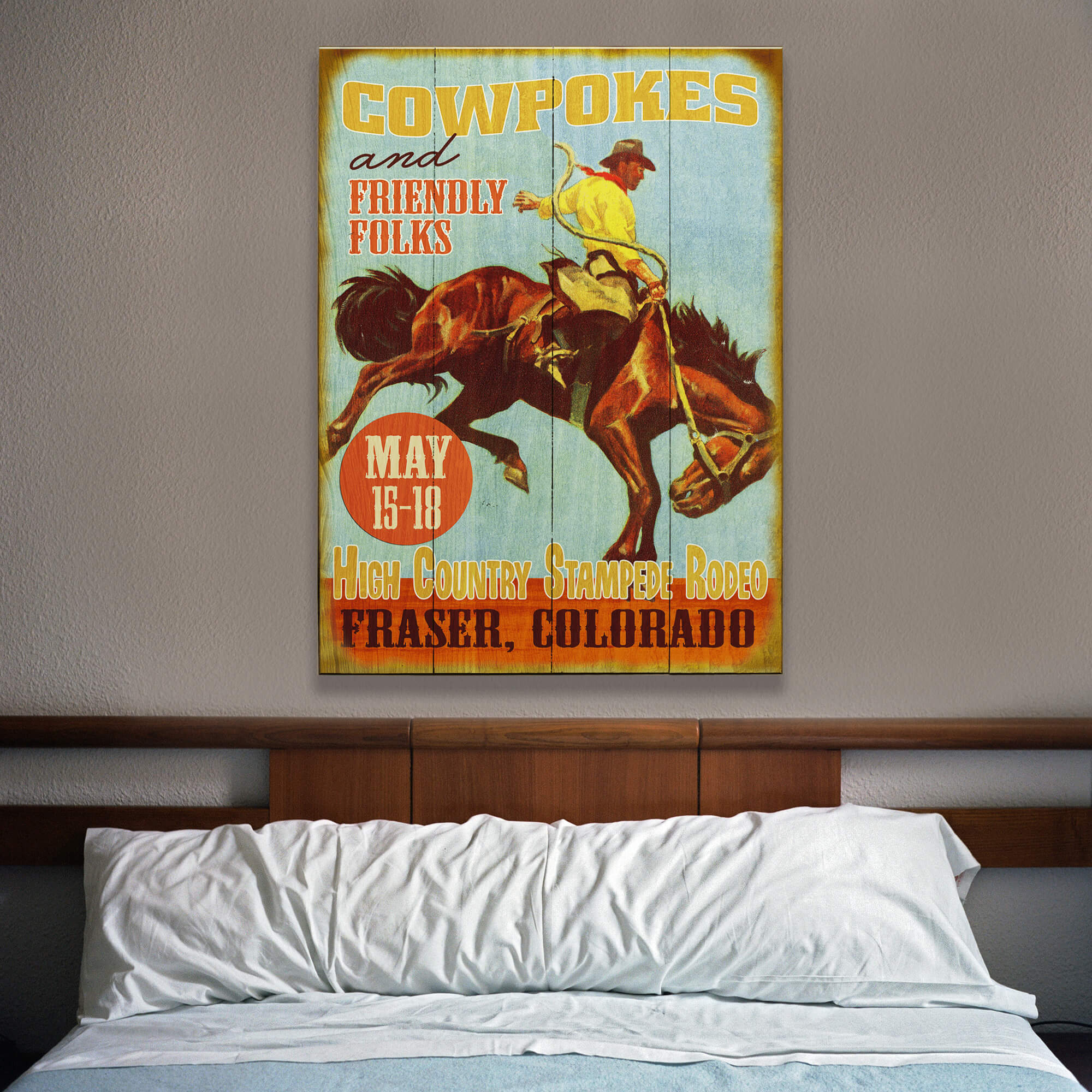 Cowpokes and Friendly Folks - Wood & Metal Wall Art