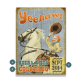 Yeehaw Cowgirl - Wood & Metal Wall Art