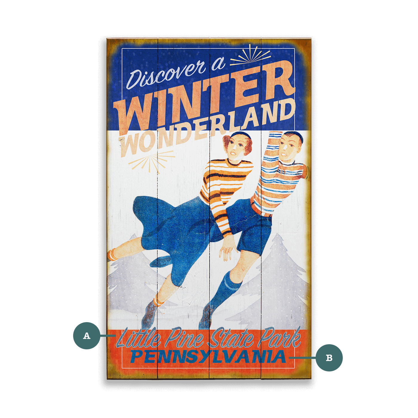 Discover a Winter Wonderland - Wood & Metal Wall Art