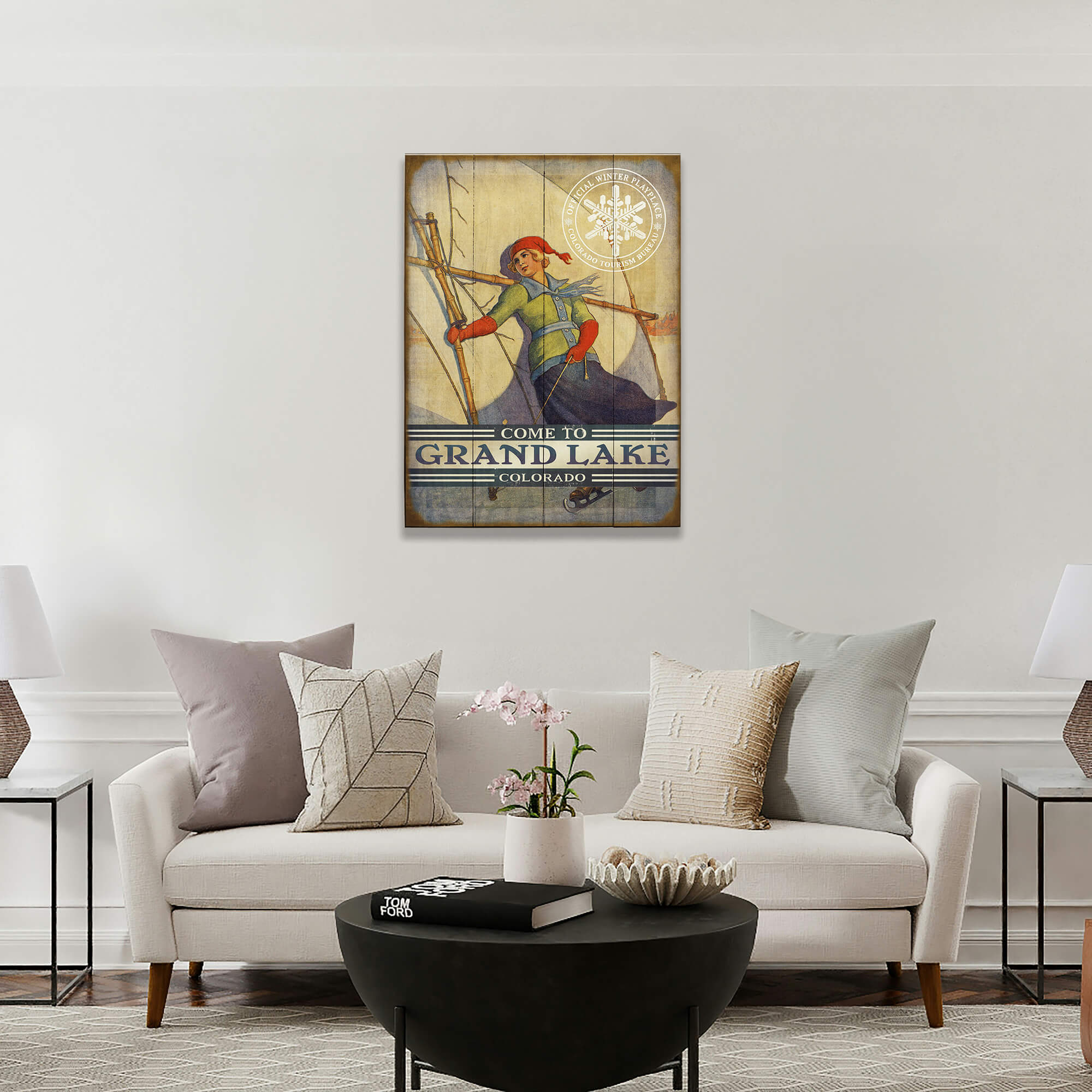 Ice Sailing - Wood & Metal Wall Art