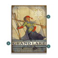 Ice Sailing - Wood & Metal Wall Art