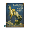 Explore the Wild West - Wood & Metal Wall Art