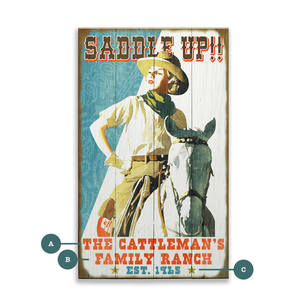 Saddle Up - Wood & Metal Wall Art